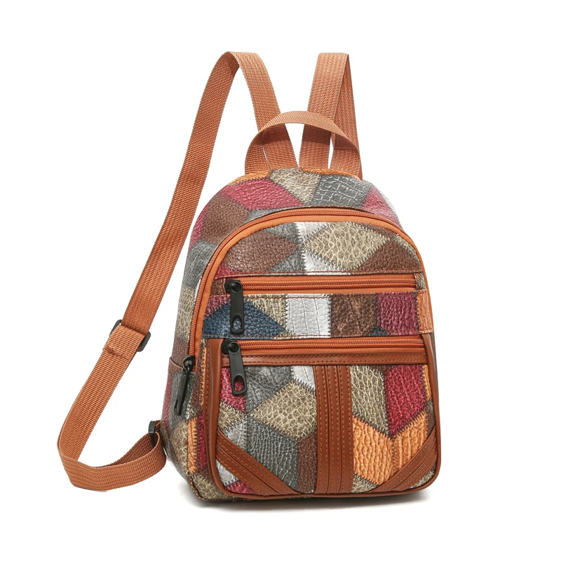 スタイリッシュなパッチワークデザインのレディースバックパック - Fashion Backpack Women のレビューと価格