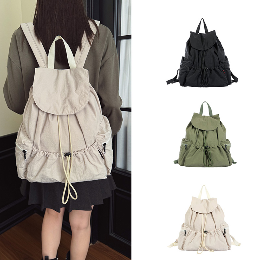 ドローストリングバックパック、ナイロン製リュック、ギャザー加 - Canvas Backpack Casual のレビューと価格