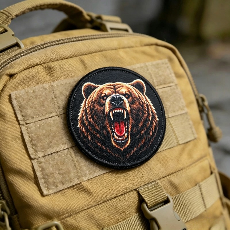 轟音を立てるグリズリーベア士気向上バッジ戦術パッチ、バックパ - Urban Backpack Tactical のレビューと価格